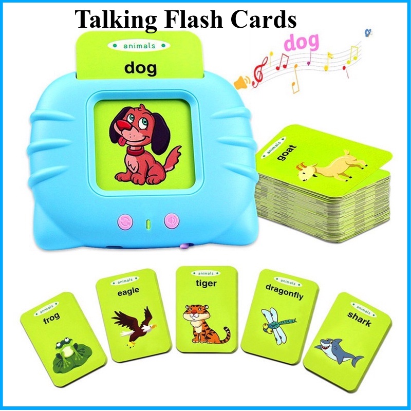 Talking Flash Cards English Card Reader Alphabets Educational Toy Kids 