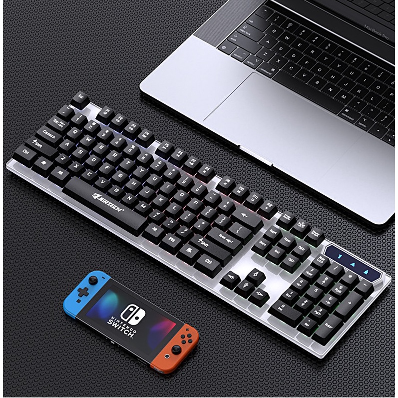 KM170 USB illuminated keyboard set wired hovering manipulator feel