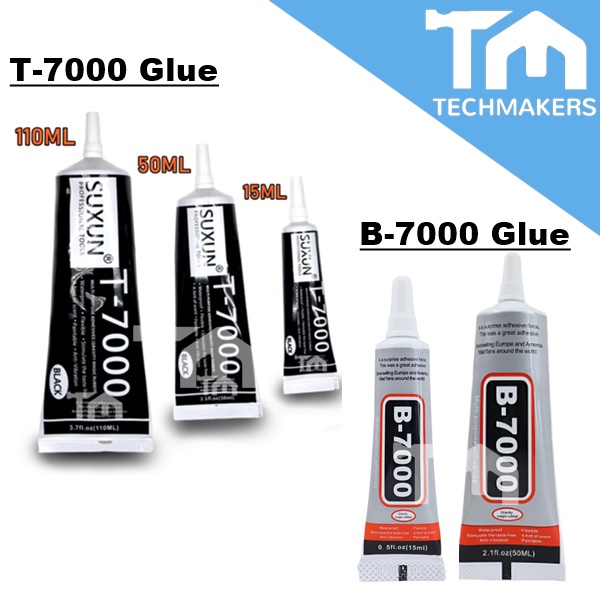 T-7000 T7000 (Black)/T-8000 T8000 (Clear) (110/50/15ml) Multi Purpose Glue Adhesive Epoxy Resin Repair Cell Phone DIY
