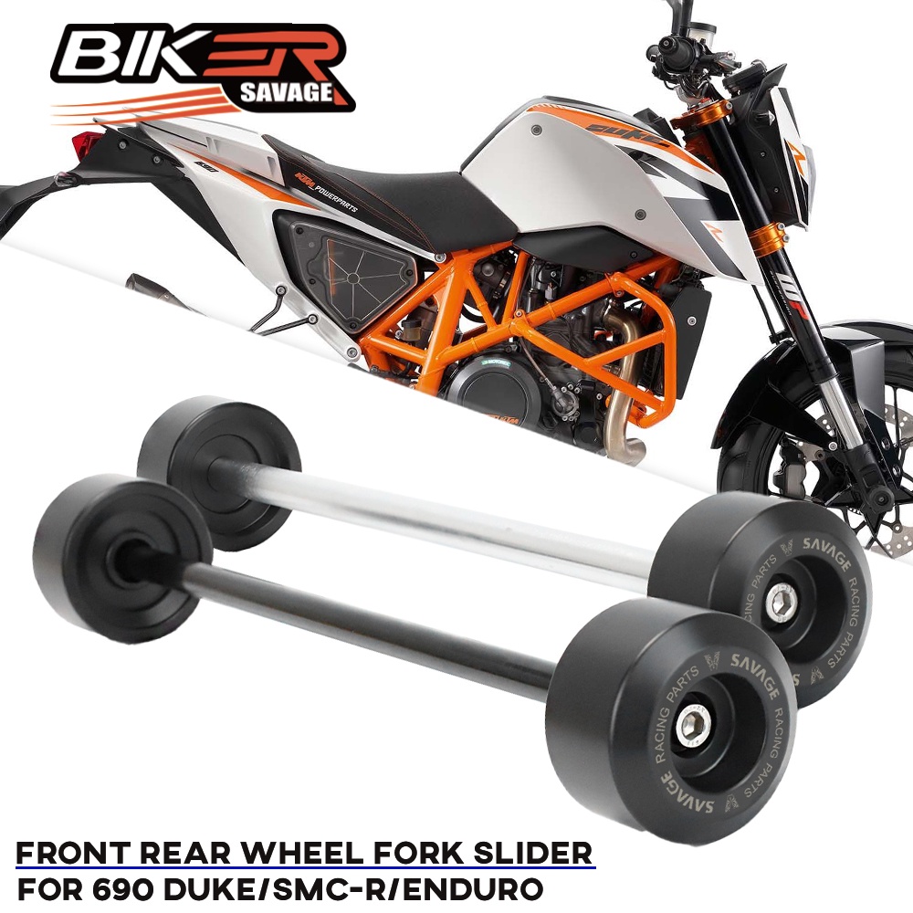 For 690 DUKE Enduro SMC R Front Rear Axle Fork Crash Sliders 950 990