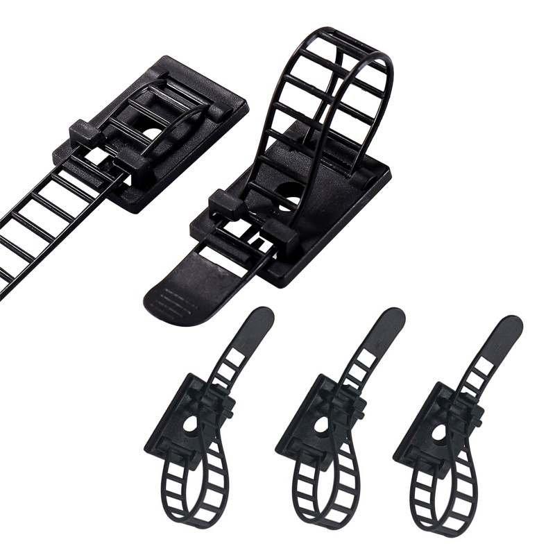 PCF* 100pcs Cable Clips Wire Strap Cord Clamp for Cable Management at
