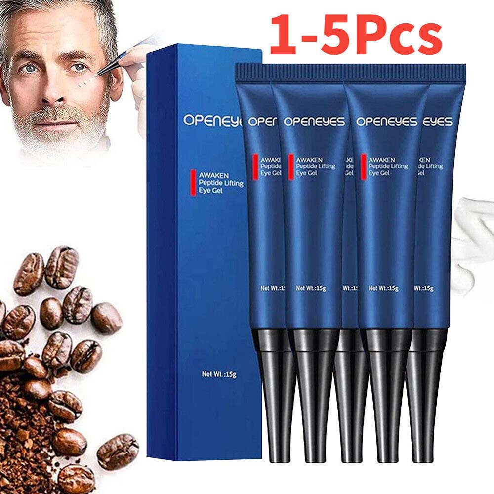 OPENEYES Men's Moisturizing Eye Cream, Awaken Peptide Depuffing Eye Gel