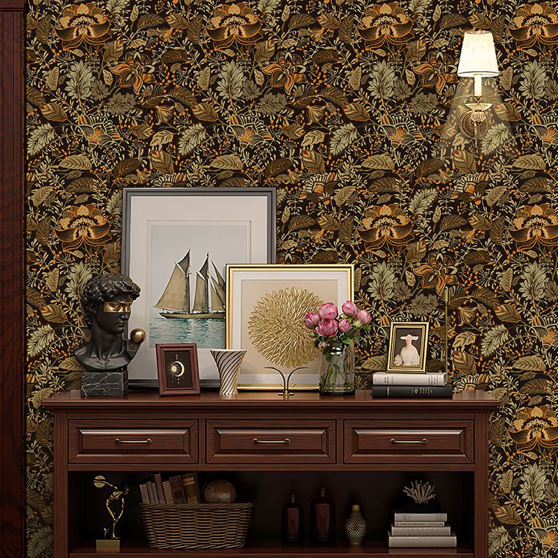 PVC Kertas Dinding Vintage Print Waterproof Wallpaper Wardrobe Sticker