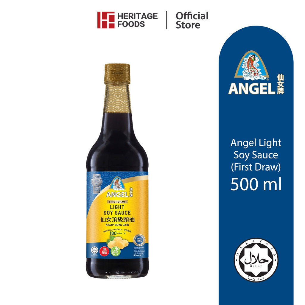 ANGEL LIGHT SOY SAUCE (FIRST DRAW) 500ML (Best Before March 2024