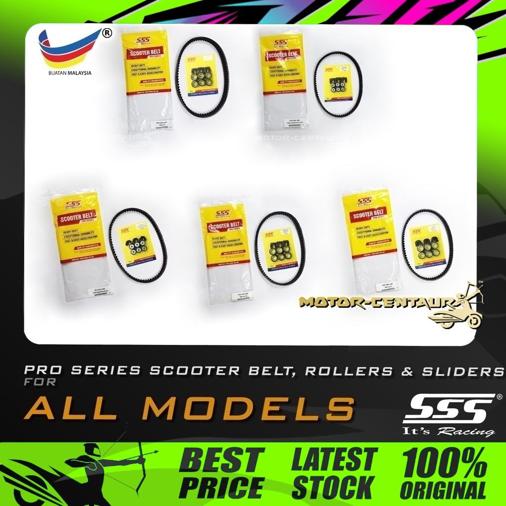 SSS SCOOTER VBELT,ROLLERS,SLIDERS FOR VARIO,PCX150,EGO FI/LC,AVANTIZ,SOLARIZ,ELEGAN,VTS200,BEAT