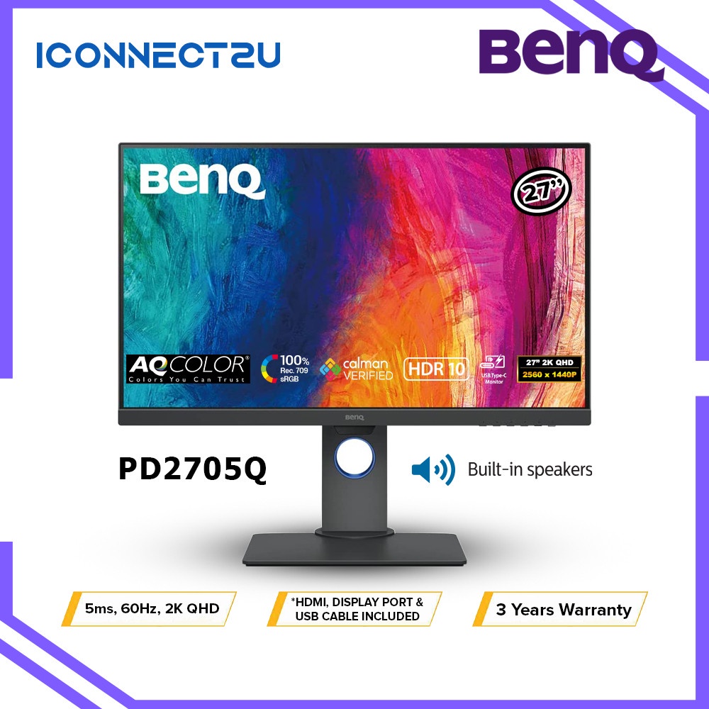 BenQ 27" PD2705Q QHD 2K sRGB HDR10 USB-C Designer Monitor | Shopee Malaysia