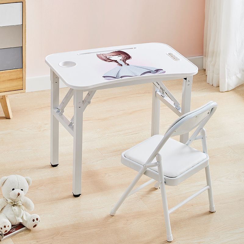 Children Folding Desk Study Chair Set Primary School Students