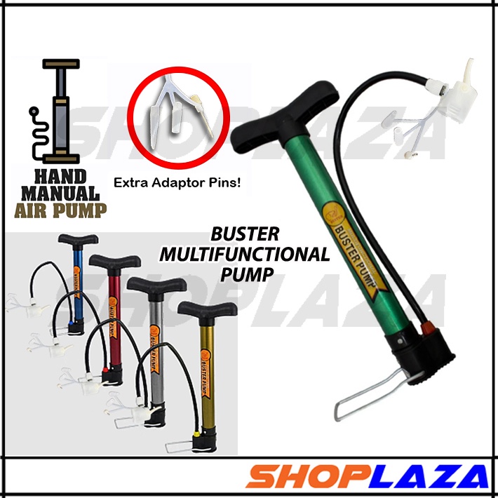 BUSTER Bicycle Hand Pump With Extra Pins AB-320 Bicycle Pump Hand Pump ...