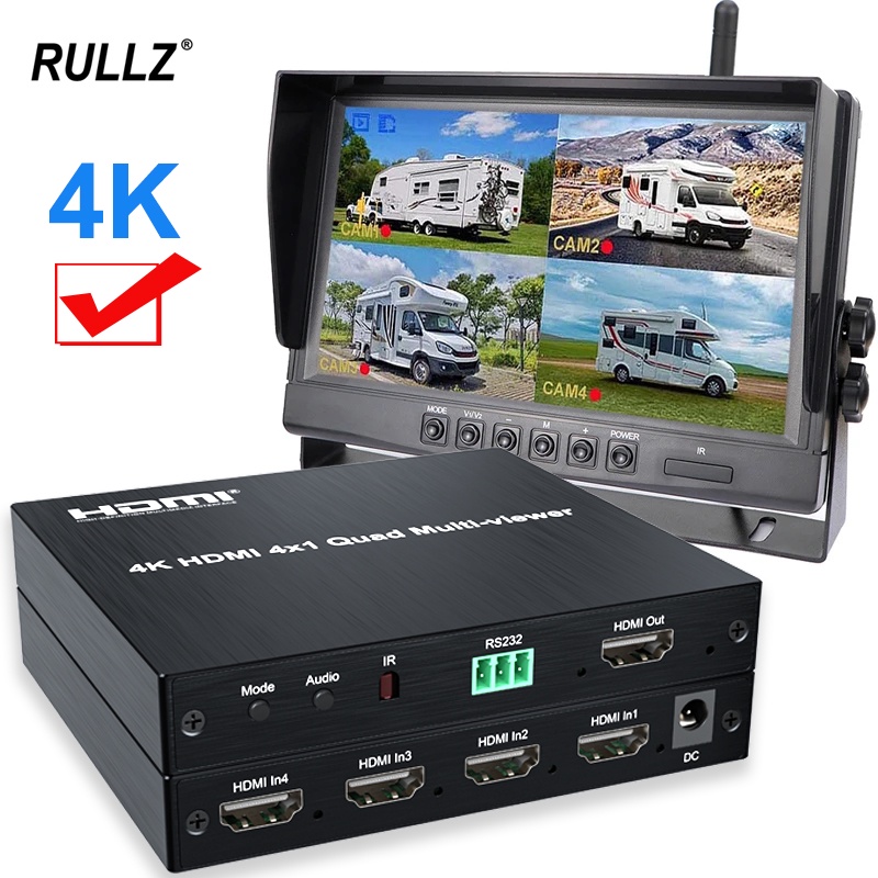 4k HDMI Quad Multi-viewer 1080P 60Hz 2 3 4 Channel Image Splitter ...