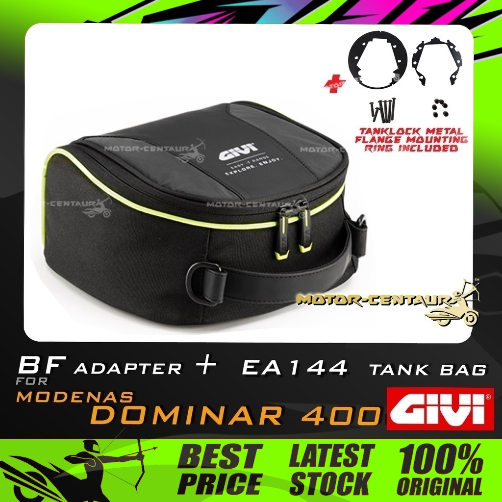 SET KOMBO BEG GIVI EA144 (REPLACEMENT MODEL FOR EA123) TANKLOCK TANK