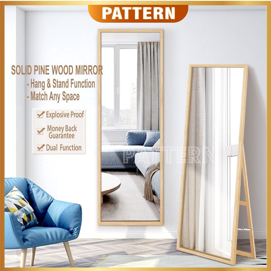 PATTERN Solid Wood Mirror Full Length Mirror Color Bedroom 148cmx35cm ...