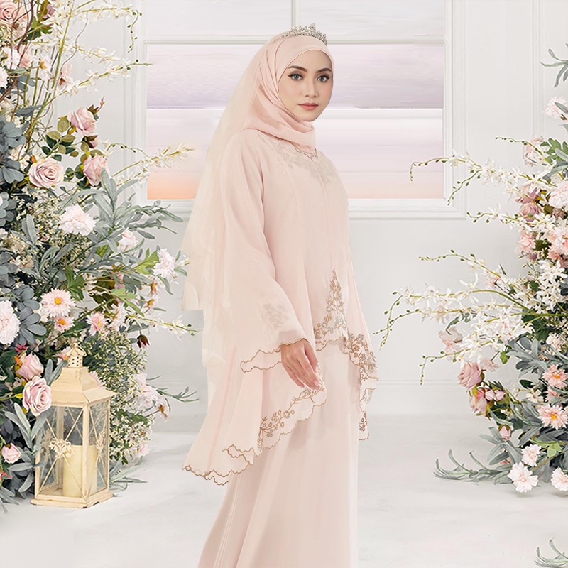 Baju Kurung Sulam Baju Raya 2023 Baju Nikah Perempuan Islamic