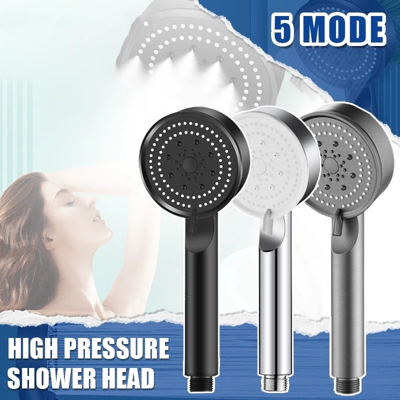 5 Modes High Pressure Shower Head Adjustable Showers Multifunction ...