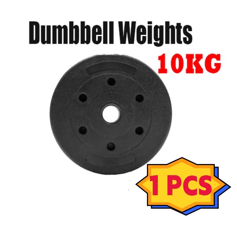 10KG Non Slip Bumper Rubber Dumbbell Dumbell Plate Weight Barbell