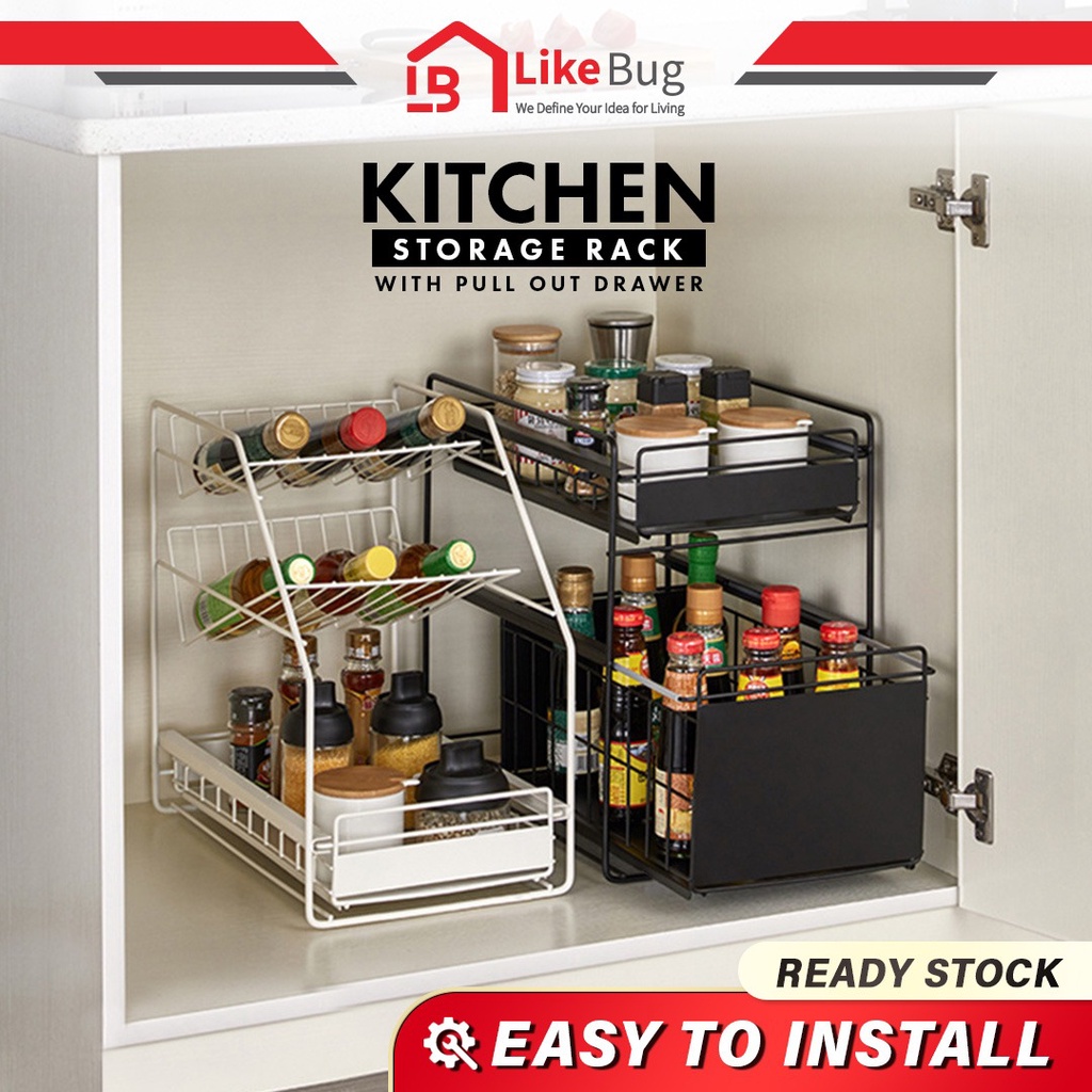 ⚡️LIKE BUG⚡️2 Tier / 3 Tier Space Saving Kitchen Top Storage Rack With