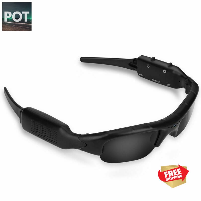 Spy Glasses HD Hidden Camera Sunglasses Cermin Mata Kamera DVR Hitam