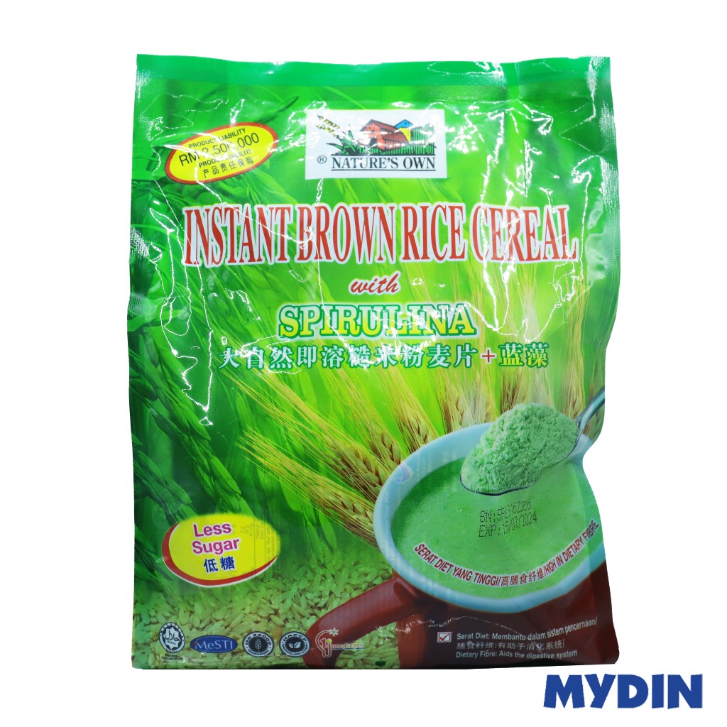 Nature's Own Instant Brown Rice Cereal with Spirulina (10 x 35g