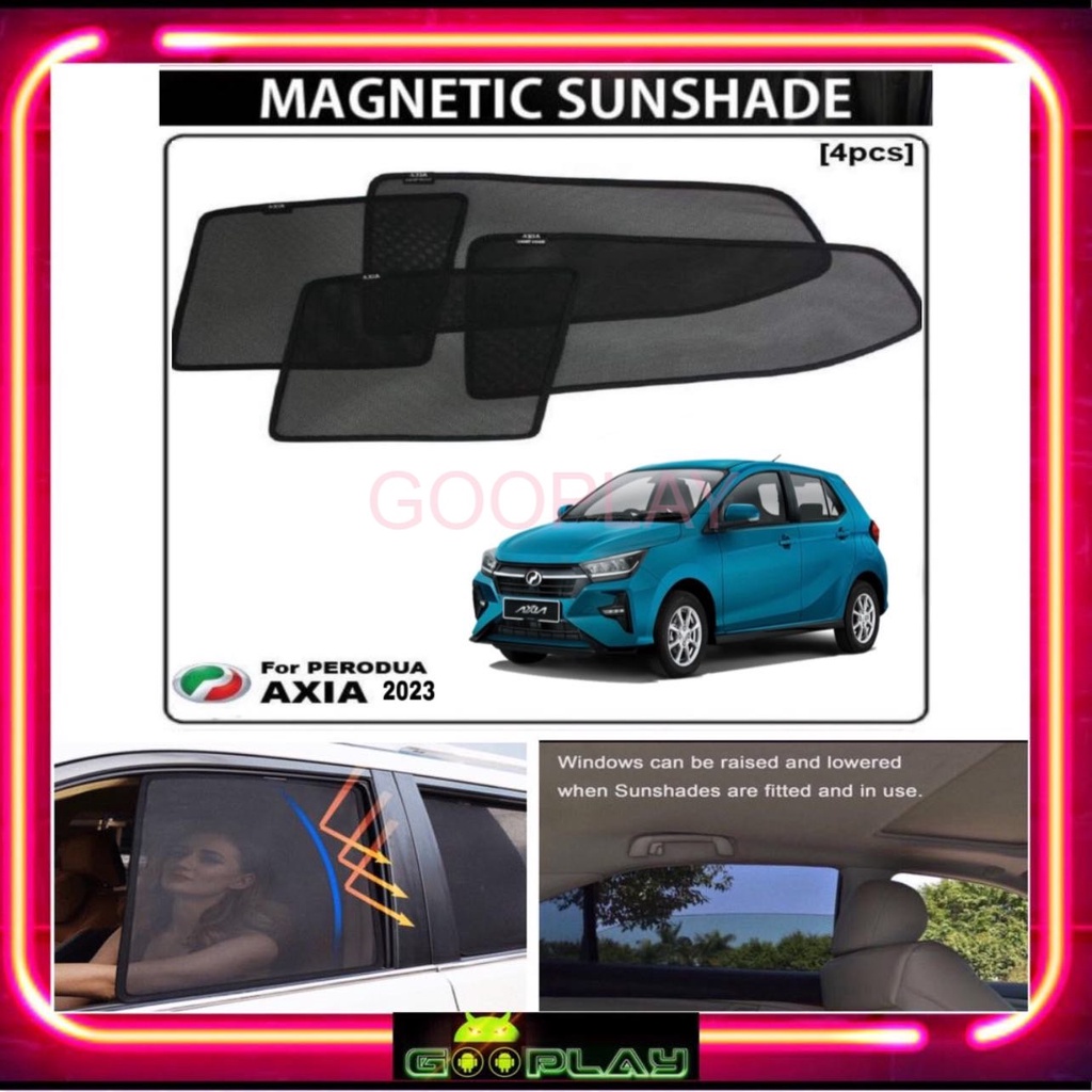 Magnetic Sun Shade Perodua Axia 2023 (4pcs) | Shopee Malaysia