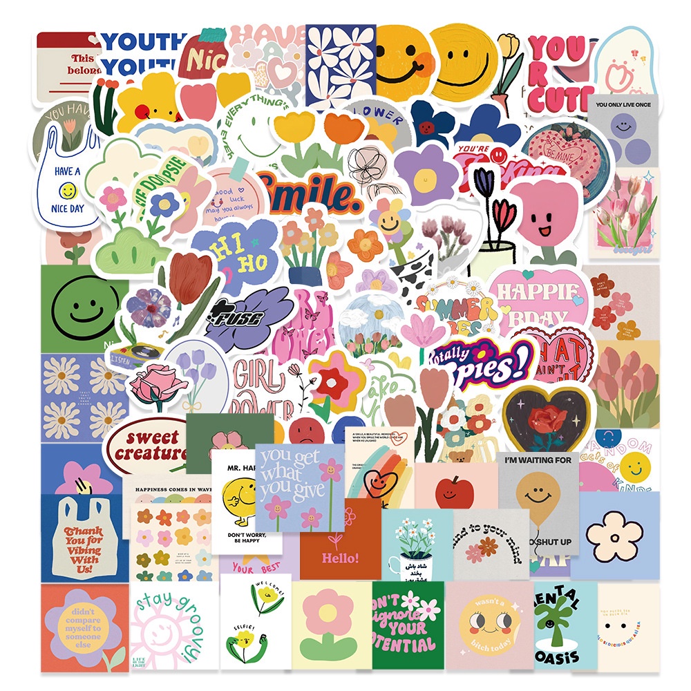 GIRL'S POWER 90 pcs DIY Waterproof Non Repeating Stickers Pack | Shopee ...