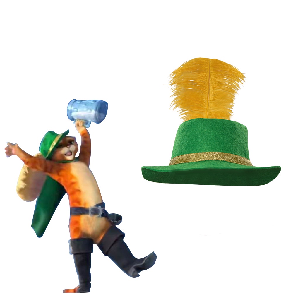 Puss in Boots Cat in boots 2 cat hero (children's model) green hat ...