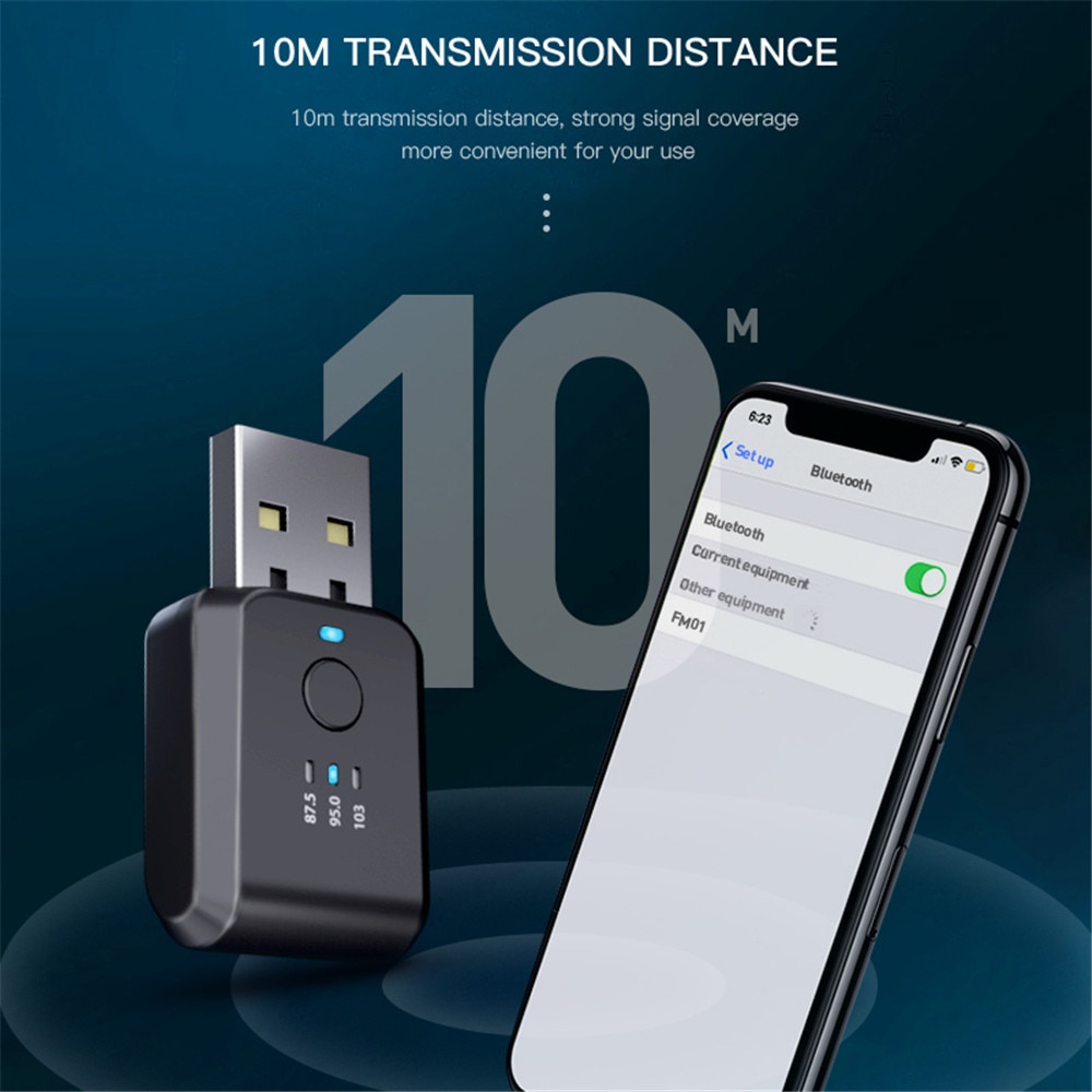 FM Transmitter Bluetooth 5.0 KFZ Dual USB Auto Ladegerät für Handy Radio Adapter