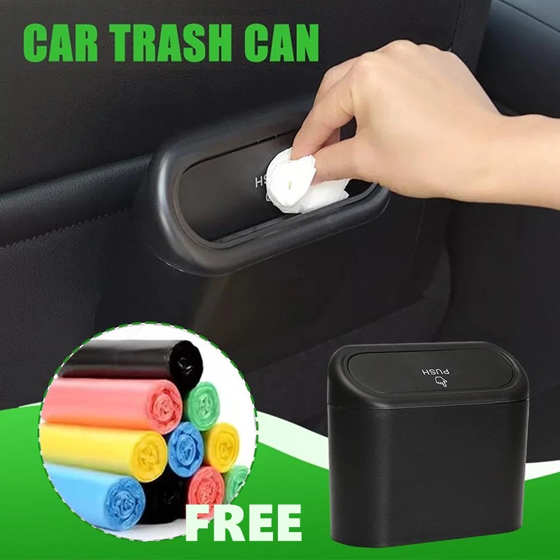 Universal Car Trash Portable Car Auto Flip Lid Dustbin Can Garbage ...