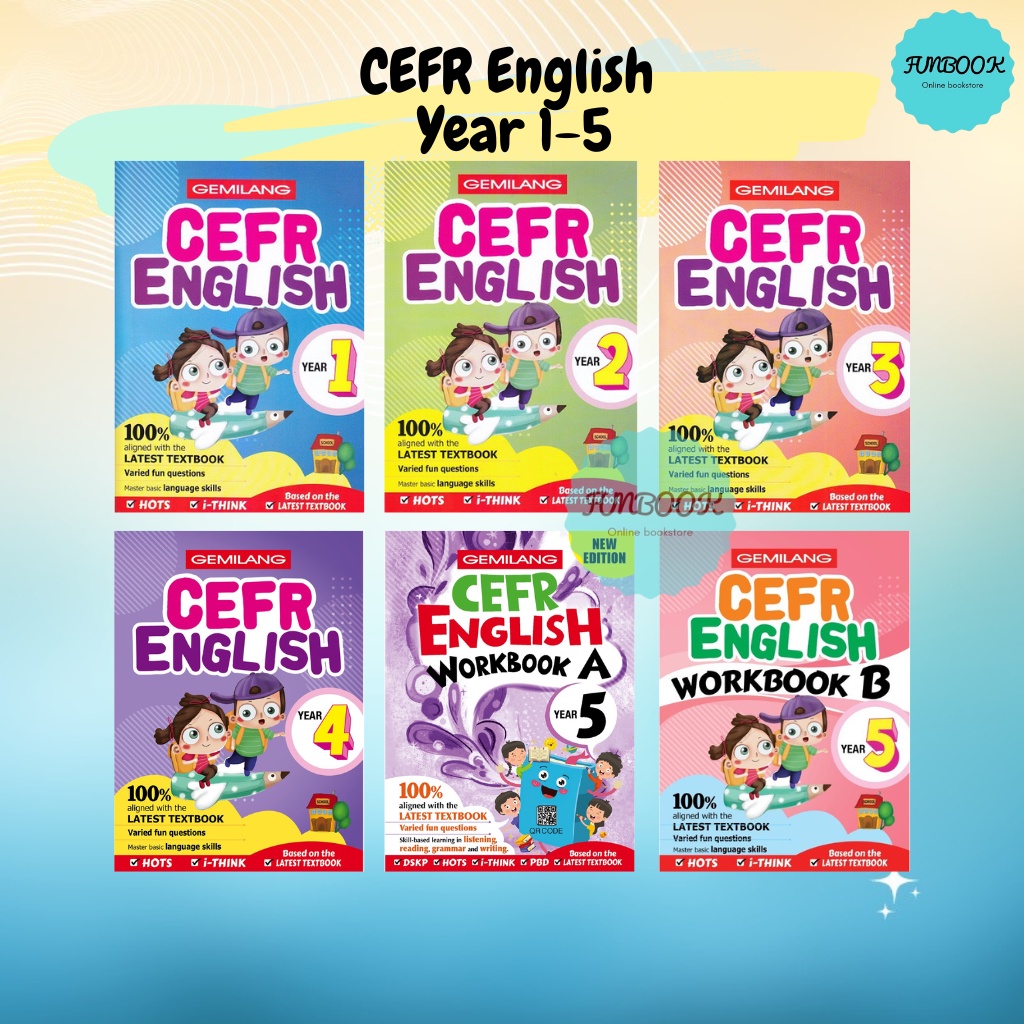 [FUNBOOK] Gemilang CEFR English Year 1 - 5 Exercise Book | Shopee Malaysia