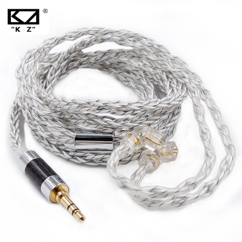 KZ 8 Core Gold Silver Copper Earphone Cables Hybrid 784 Cores Upgrade Cable ZSN ZS10 PRO ZSX ZAX