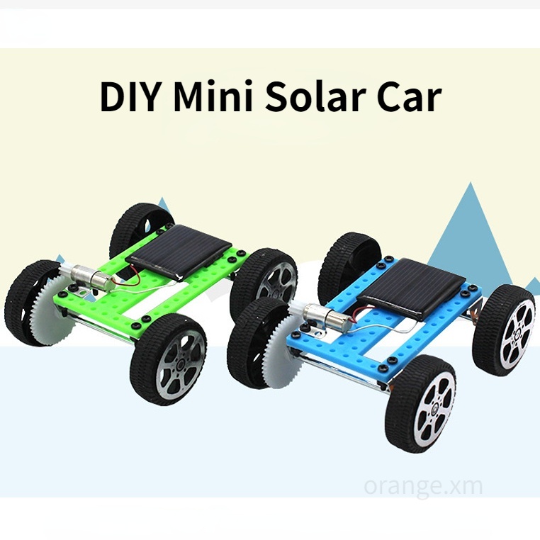 🏎ready stock🏎1 set Mini Solar Powered Toy DIY Car Kit Children ...