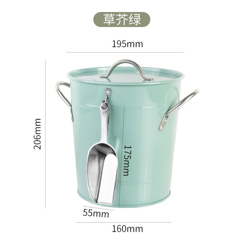 4 Liter Double Wall Ice Bucket,Ice Bucket For Cocktail Bar,Ice Buckets