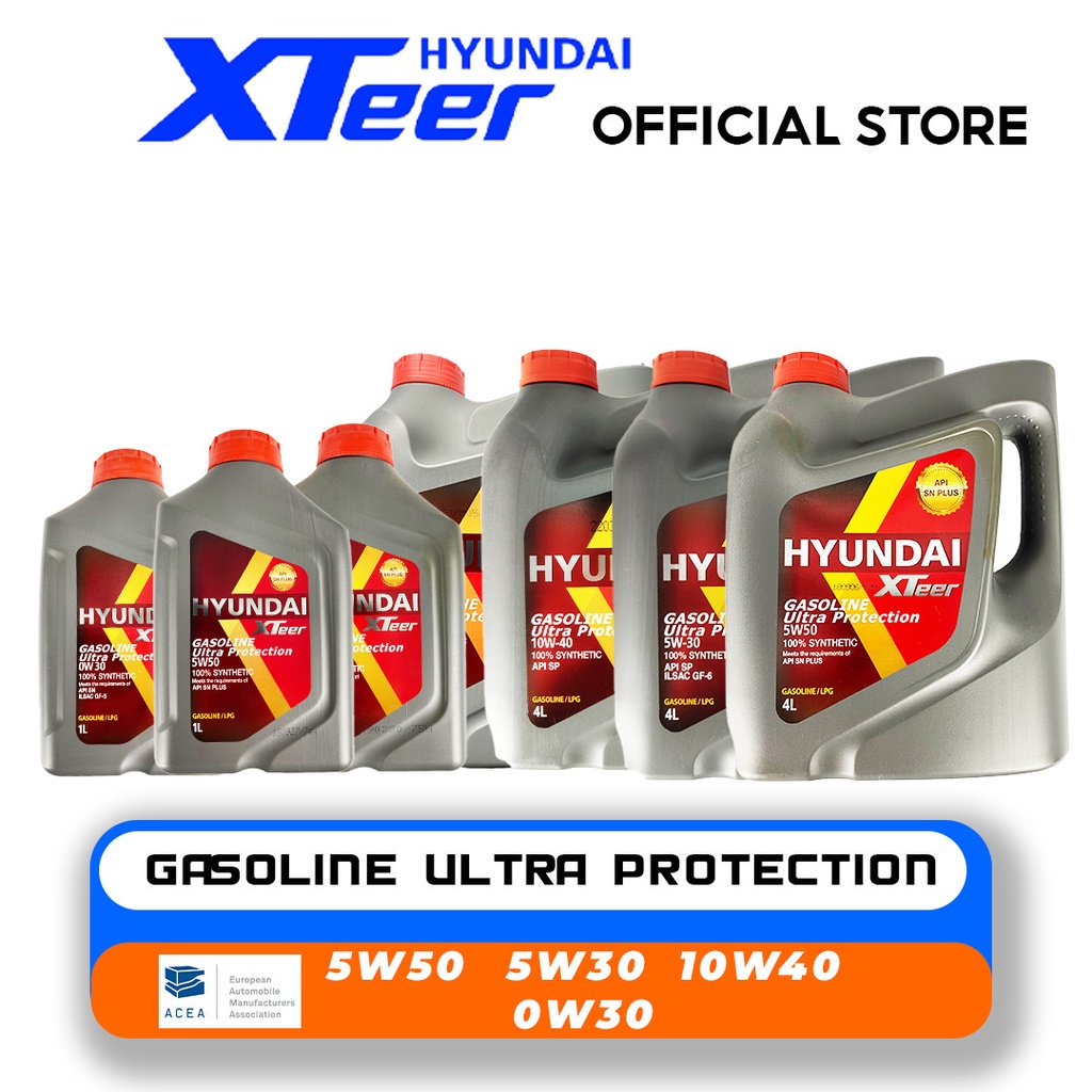 HYUNDAI XTEER GASOLINE Ultra Protection 0W30/10W40/5W30/5W40/5W50 (1L ...