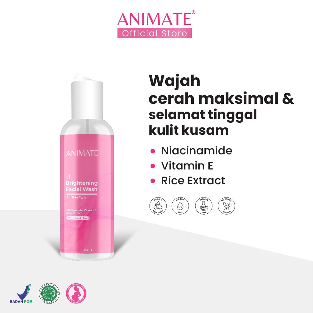 Animate Skincare Brightening Facial Wash 100ml ANIMATE Facial