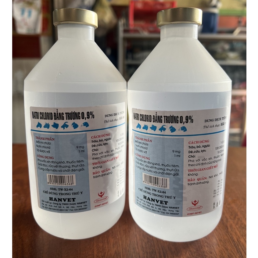 Equality Nacl 0.9% - Physiological Saline 500ml Used In Veterinary 