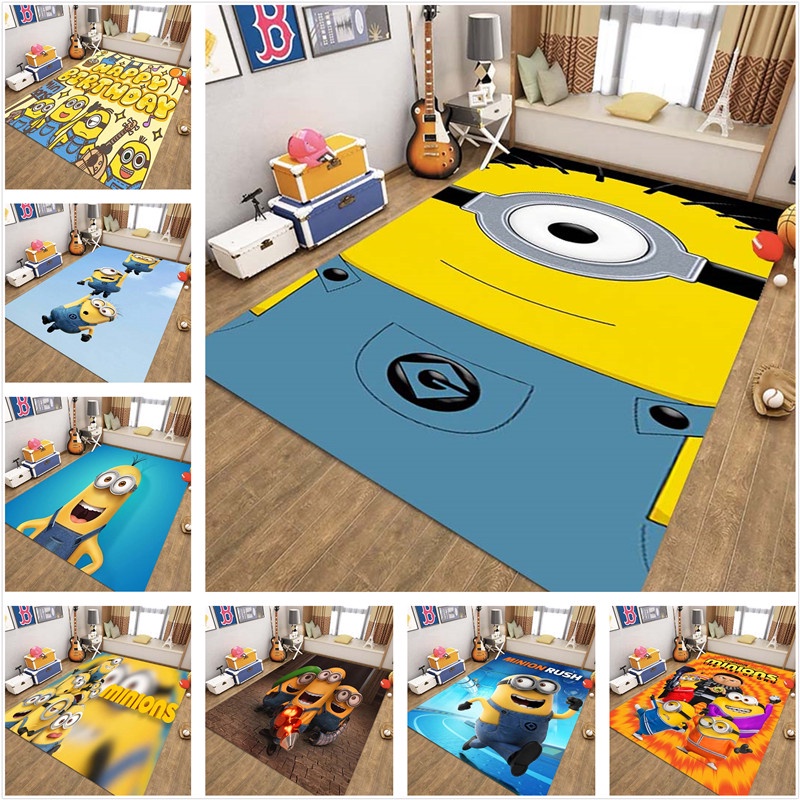 Anime Cartoon Minions Big Eyes Cute Carpet Living Room Sofa Children's