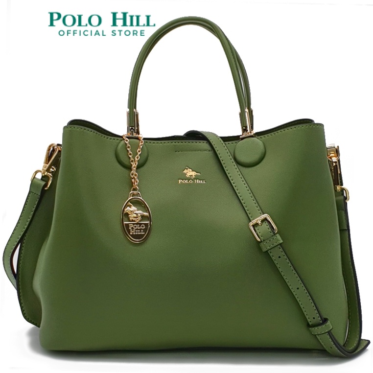 POLO HILL Ladies Julio Satchel Handbag PHD1-0B-267 | Shopee Malaysia