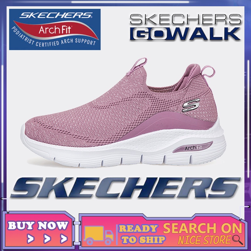 READY STOCK]SKECHERS_ARCH-FIT WOMEN'S TENNIS SHOES BREATHABLE MESH WOMAN  SPORTS SHOES LIGHT OUTDOOR JOGGING WALKING SNEAKERS FEMALE FLATS SHOES