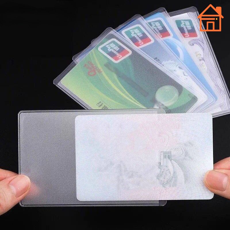 10Pcs Transparent PVC Antimagnetic Protective ID Cards Holder Cards ...