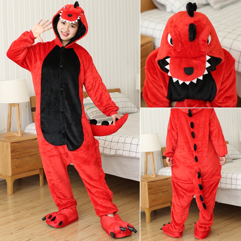 Animal Kigurumi Anime Cosplay Costumes Cow Giraffe Dinosaur Panda