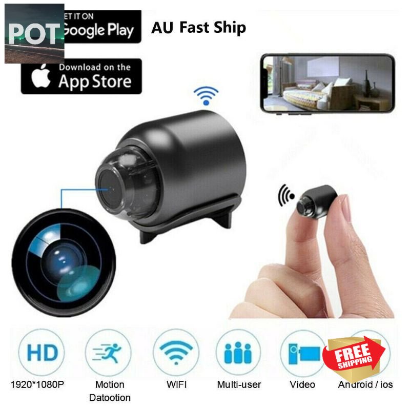 Hidden iP Cam 1080p FHD Pocket Tiny HD WiFi Wireless Support Night ...