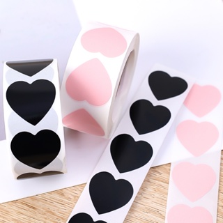500Pcs/Roll Sparkle Heart Stickers Red Love Scrapbooking Adhesive Sticker  for Valentines Day Wedding Gift Box Bag Decoration