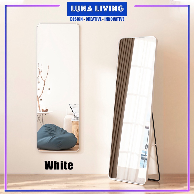 Designer Dressing Curved Stand Mirror Standing Cermin Tinggi Besar