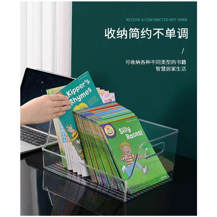R&C Multipurpose Transparent Book Storage Box Acrylic Container ...