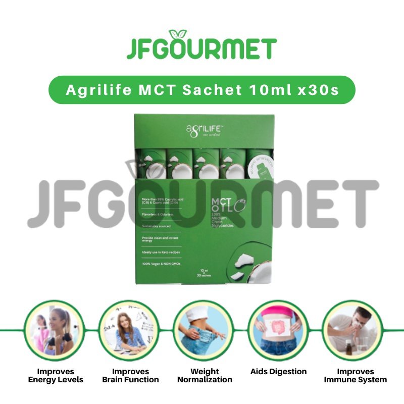 Agrilife MCT Oil Sachet 100 Medium Chain Triglycerides from Coconut