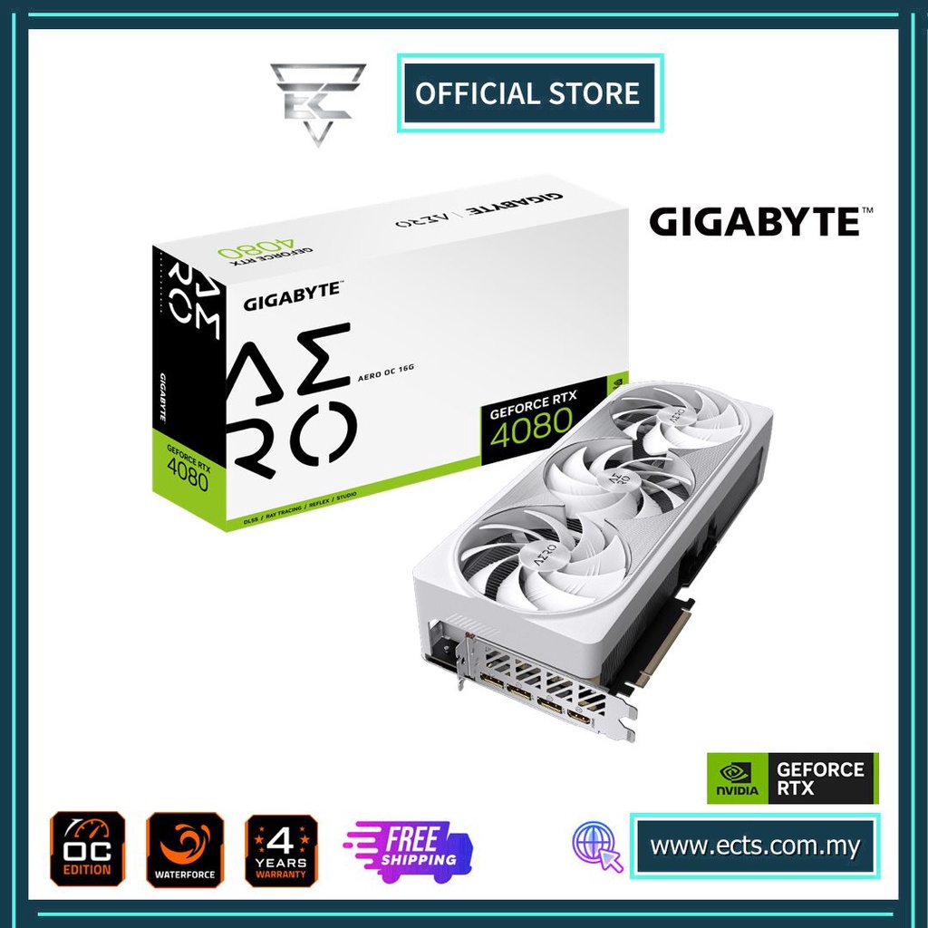 GIGABYTE GeForce RTX 4080 16GB AERO OC GRAPHIC CARD (GV-N4080AERO OC ...