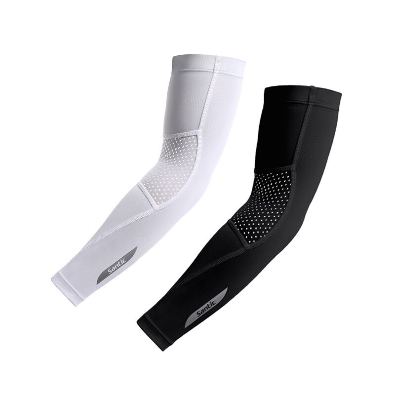 Santic Cycling Arm Sleeves Breathable Cooling Arm Sleeves for Men Women