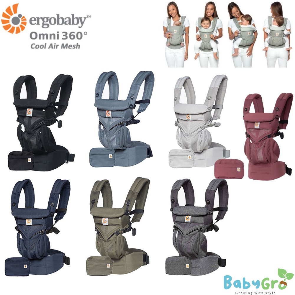 Original Ergobaby Omni 360 Cool Air Mesh 4 in 1 Baby Carrier All