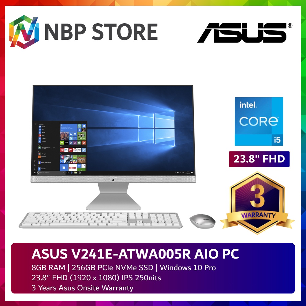 ASUS V241EATWA005R 23.8" FHD AllInOne Desktop PC White ( I51135G7