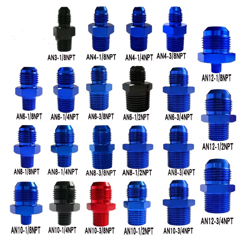 Universal AN3 AN4 AN6 AN8 AN10 AN12 To 1/2 1/4 3/4 1/8 3/8NPT Straight