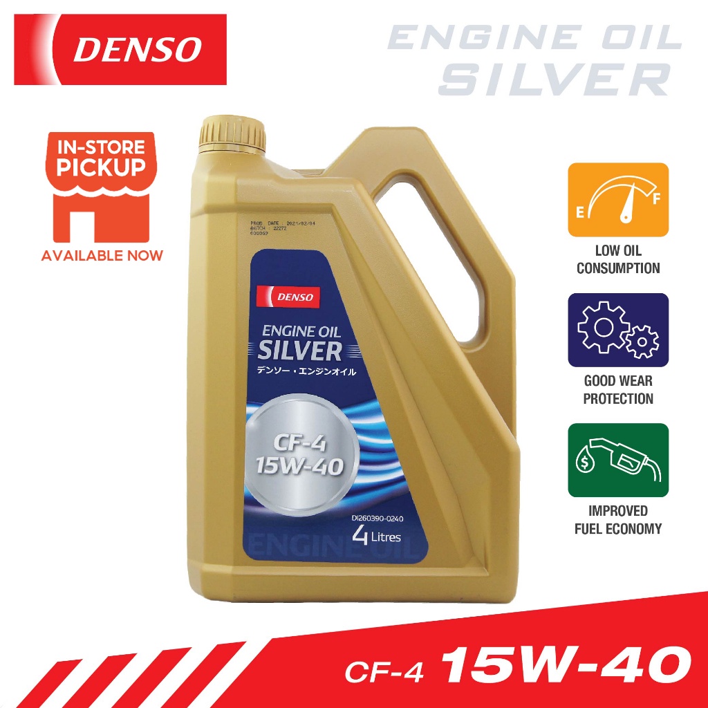 DENSO Silver Mineral CF-4 Engine Oil 15W40 4L - 260390-0240 | Shopee ...