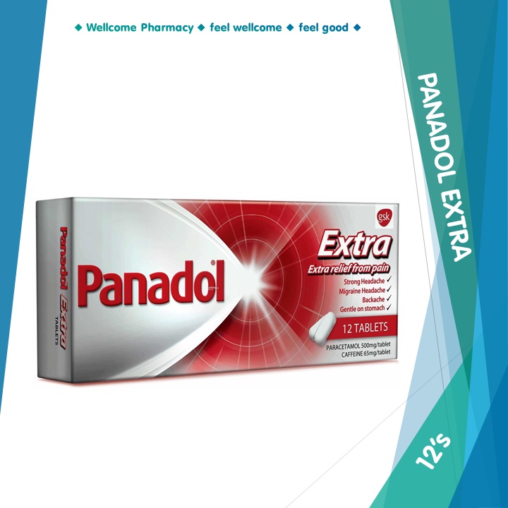 Panadol Extra Caplets with Paracetamol & Caffeine - 12's | Shopee Malaysia